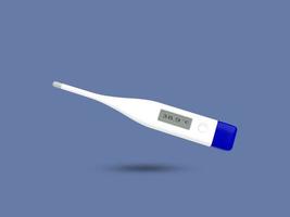 termometro digitale clinico moderno elettronico. dispositivo di misurazione della temperatura. concetto diagnostico e sanitario della febbre. illustrazione resa 3D. foto