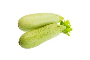 zucchine su sfondo bianco foto