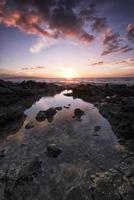 tramonto dall'isola di Maui, Hawaii