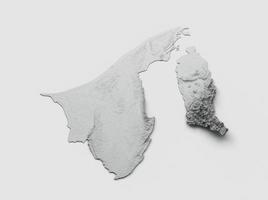 mappa del brunei bandiera del brunei rilievo ombreggiato colore mappa altezza su sfondo bianco illustrazione 3d foto