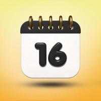 Calendario 3D trasparente data 19 per programma riunioni, programma eventi, vacanze, lavoro, scuola colore nero foto
