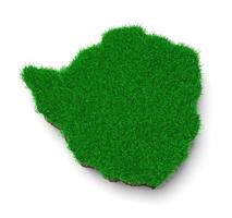 Zimbabwe mappa suolo geologia sezione trasversale con erba verde e struttura del terreno roccioso 3d illustrazione foto