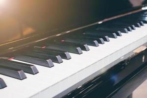 strumento musicale di sfondo della tastiera del pianoforte foto