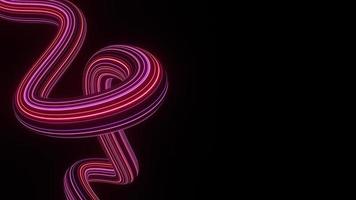 Rendering 3d di neon flash e luce che si illumina su una scena scura. linee mobili veloci. foto