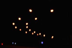bokeh lampione di notte. foto