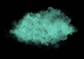 spruzzata di acquerello verde foschia dipinta su sfondo nero, colore pastello con effetto texture nuvola motivo, con spazio libero per mettere carta da parati illustrazione lettere foto