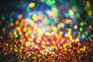 effetto bokeh glitter colorato sfocato sfondo astratto per compleanno, anniversario, matrimonio, capodanno o natale foto