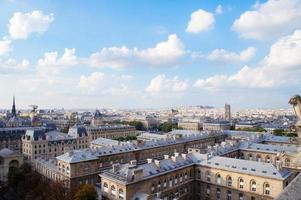 Vista sullo skyline di Parigi da Notre Dame, Francia foto