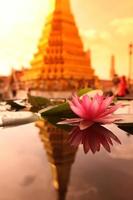fiore di loto del Kaew di phra della Tailandia Bangkok Wat foto