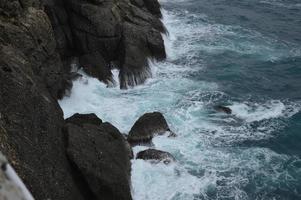 il mar mediterraneo in tempesta foto