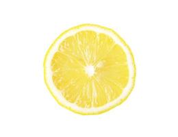 limone affettato isolato e percorso di ritaglio foto