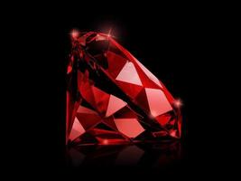 rosso diamante su sfondo nero foto