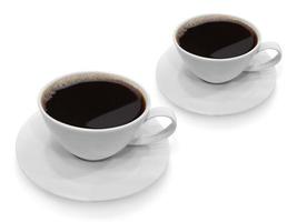 tazza di caffè isolato su sfondo bianco foto