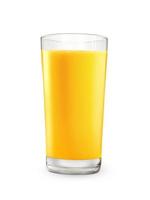 bicchiere di succo d'arancia, isolato su sfondo bianco foto