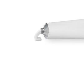 tubo bianco con unguento isolato su sfondo bianco foto