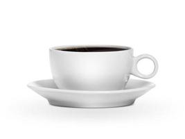 tazza di caffè isolato su sfondo bianco foto