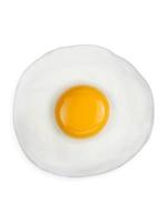 uovo fritto isolato su sfondo bianco foto