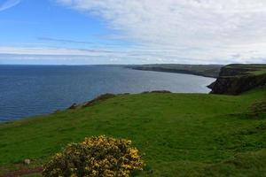 splendide viste dalla cima della passeggiata sulla scogliera di St Bees foto