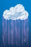 nuvola sul cielo, concetto di cloud computing foto