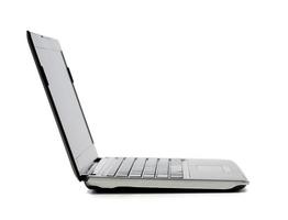 computer portatile con schermo nero bianco