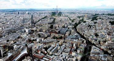 vista a volo d'uccello di Parigi foto