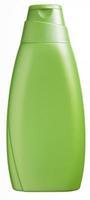 una bottiglia cosmetica grande e verde foto