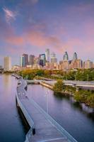 philadelphia downtowncity skyline, paesaggio urbano in pennsylvania foto