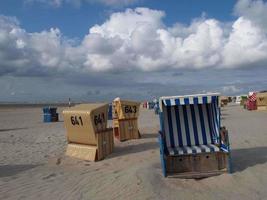 la spiaggia di langeoog in germania foto