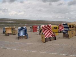 la spiaggia di langeoog in germania foto