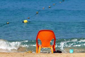 sedia sul mar mediterraneo foto