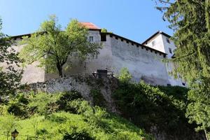 muro di pietra dell'antica fortezza crociata foto