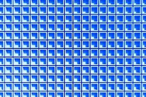 Illustrazione 3D di strisce blu a parete. set di quadrati su sfondo monocromatico, motivo. sfondo geometrico, modello foto