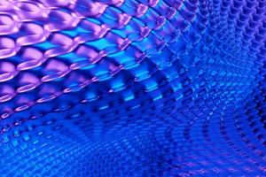 Illustrazione 3d della superficie geometrica dell'onda blu e rosa. modello di forme geometriche semplici foto