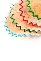trucioli di legno matita pastello colorato foto
