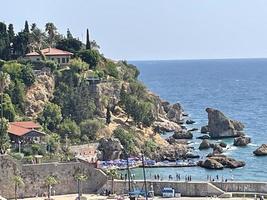 aussicht auf den hafen von antalya mit meerblick foto