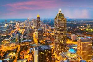 centro di atlanta centro area skyline paesaggio urbano degli stati uniti foto