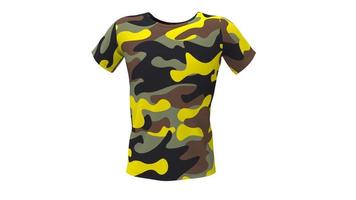 T-shirt mimetica militare maschile 3d Modello 3d foto