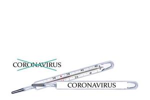 nuovo coronavirus 2019-ncov. termometro e cassetta di pronto soccorso foto