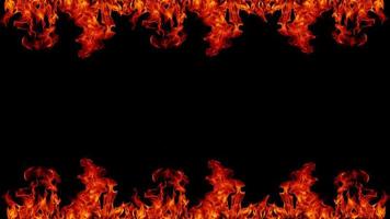 pericoloso caldo inferno fuoco fiamme cornice per foto quadrati di fuoco astratti su sfondo nero per il design.