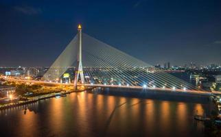 re rama viii ponte di bangkok le capitali della thailandia. foto