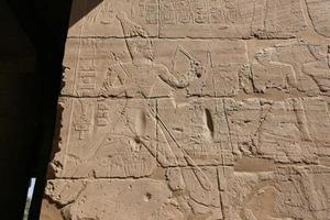 geroglifici egizi nel tempio funerario di seti i, luxor, egitto foto