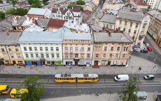 veduta aerea di lviv, ucraina foto