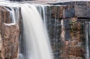 primo piano della cascata chiara. foto