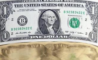 una carta moneta da un dollaro americano foto