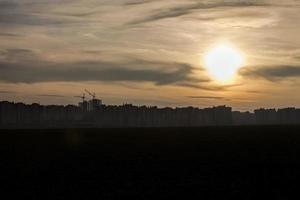 paesaggio durante il tramonto o l'alba foto