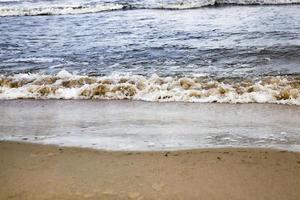 spiaggia vuota, primo piano foto