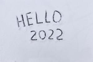 l'iscrizione sull'inizio del nuovo anno 2022 foto