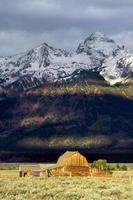 jackson, wyoming, usa, 2013. vista della fila mormone foto