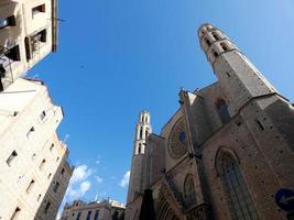 chiesa gotica di santa maria del mar a barcellona foto