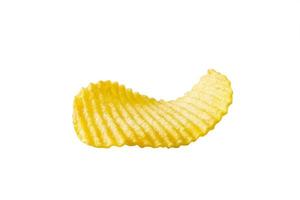 snack di patatine fritte isolato su sfondo bianco con tracciato di ritaglio foto
